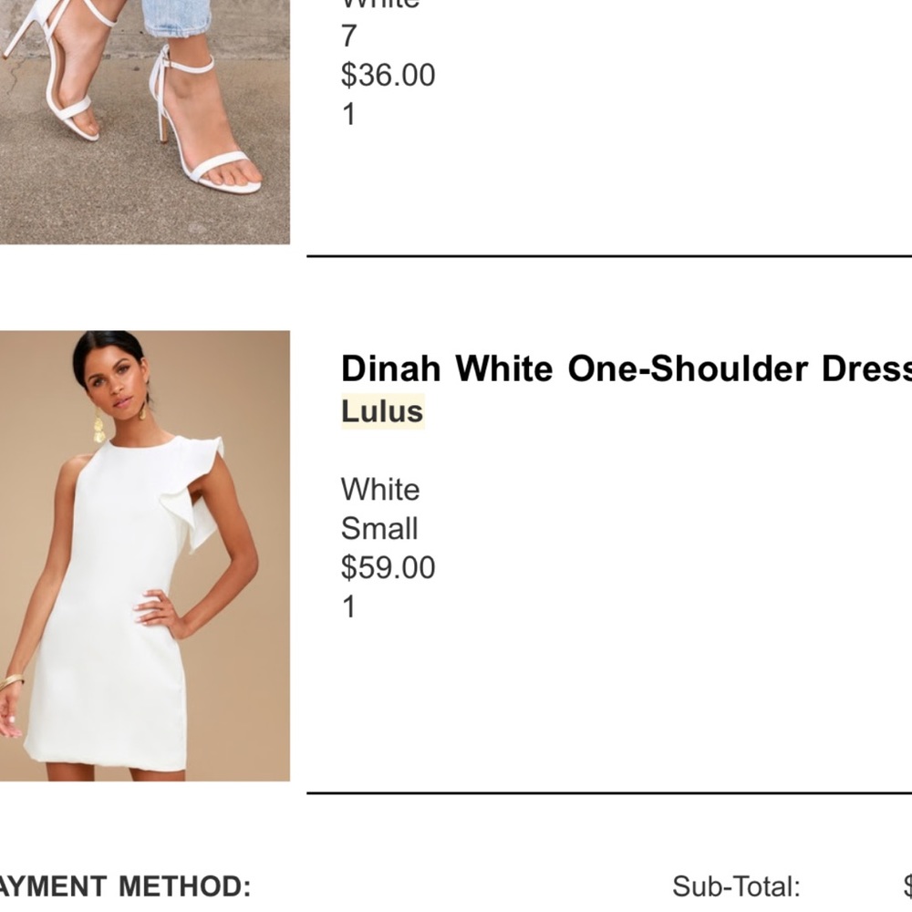 White one shoulder dress